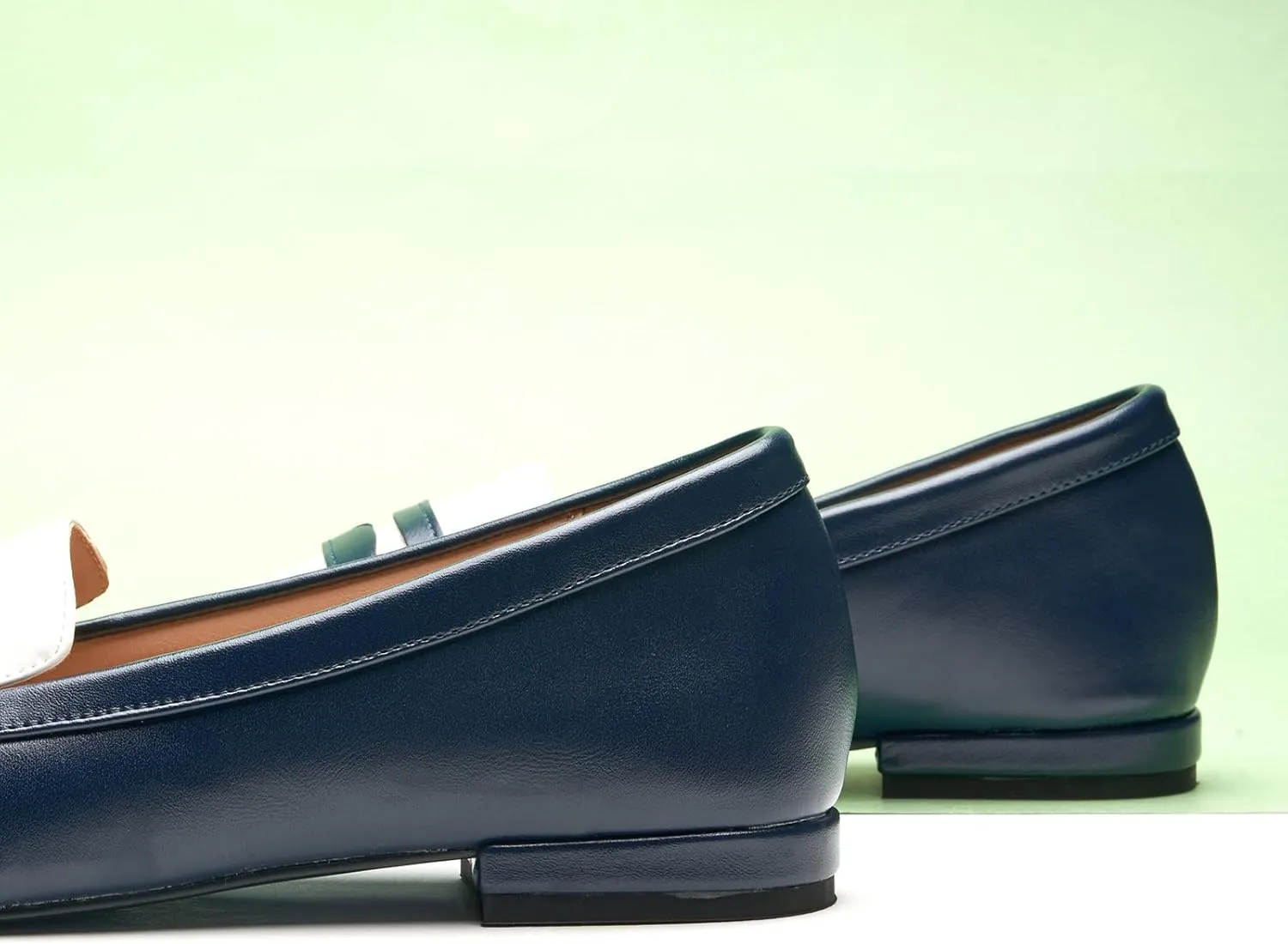 C.Paravano Penny Loafers for Women, Slip-ons Comfortable Dressy Formal Dress Square Toe Flats Loafer Shoes for Business Casual Wear