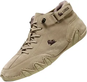 Cubicbee Explorer Waterproof Lightweight Outdoor Shoes for Hiking Camping & Driving All Season Warm High Top Chukka Boots,Non-Slip Italian Handmade High Top Sport Shoe