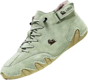 Cubicbee Explorer Waterproof Lightweight Outdoor Shoes for Hiking Camping & Driving All Season Warm High Top Chukka Boots,Non-Slip Italian Handmade High Top Sport Shoe