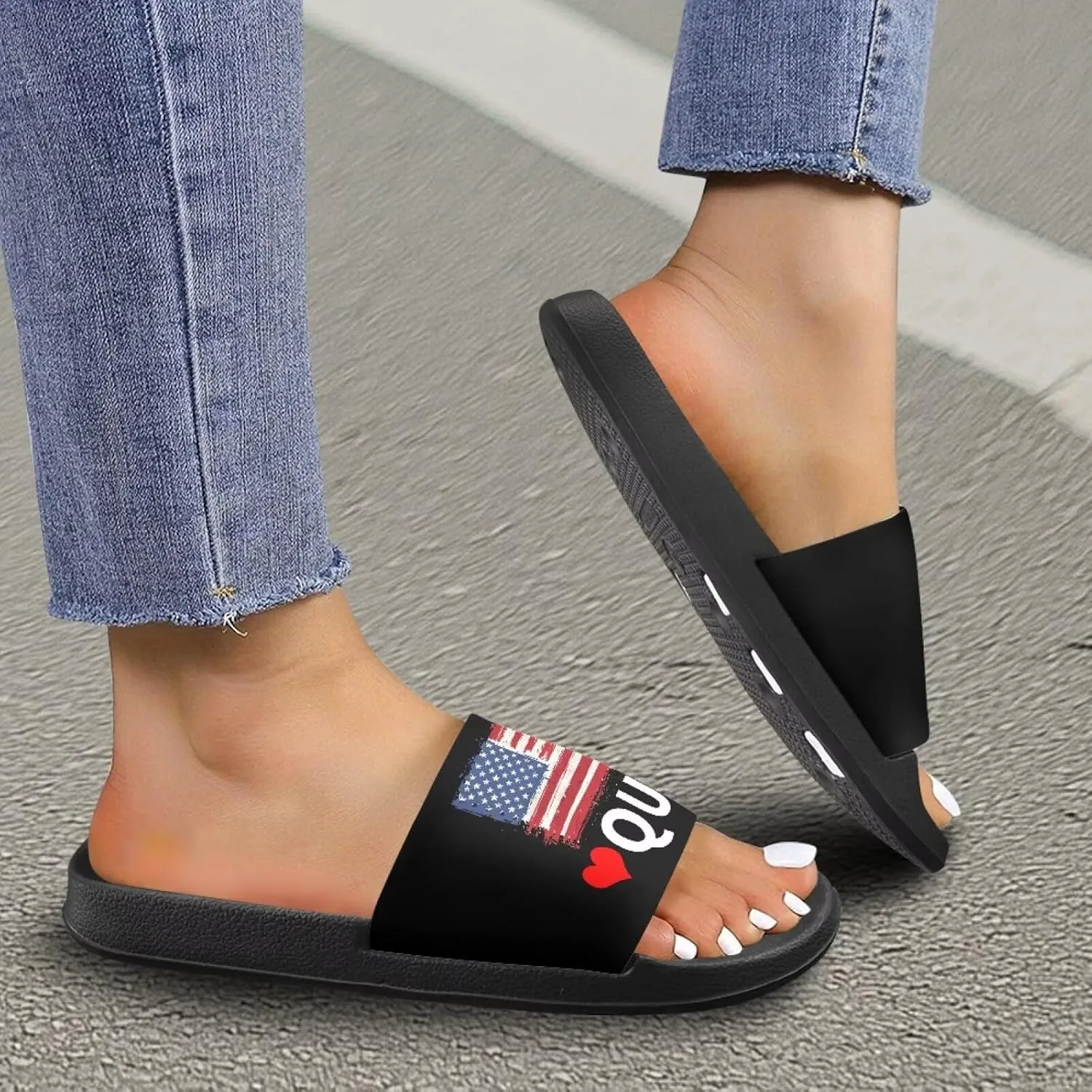 Custom Pillow Slippers for Women Men Non Slip Quick Drying Shower Slides Bathroom Sandals Cushion Thick Sole