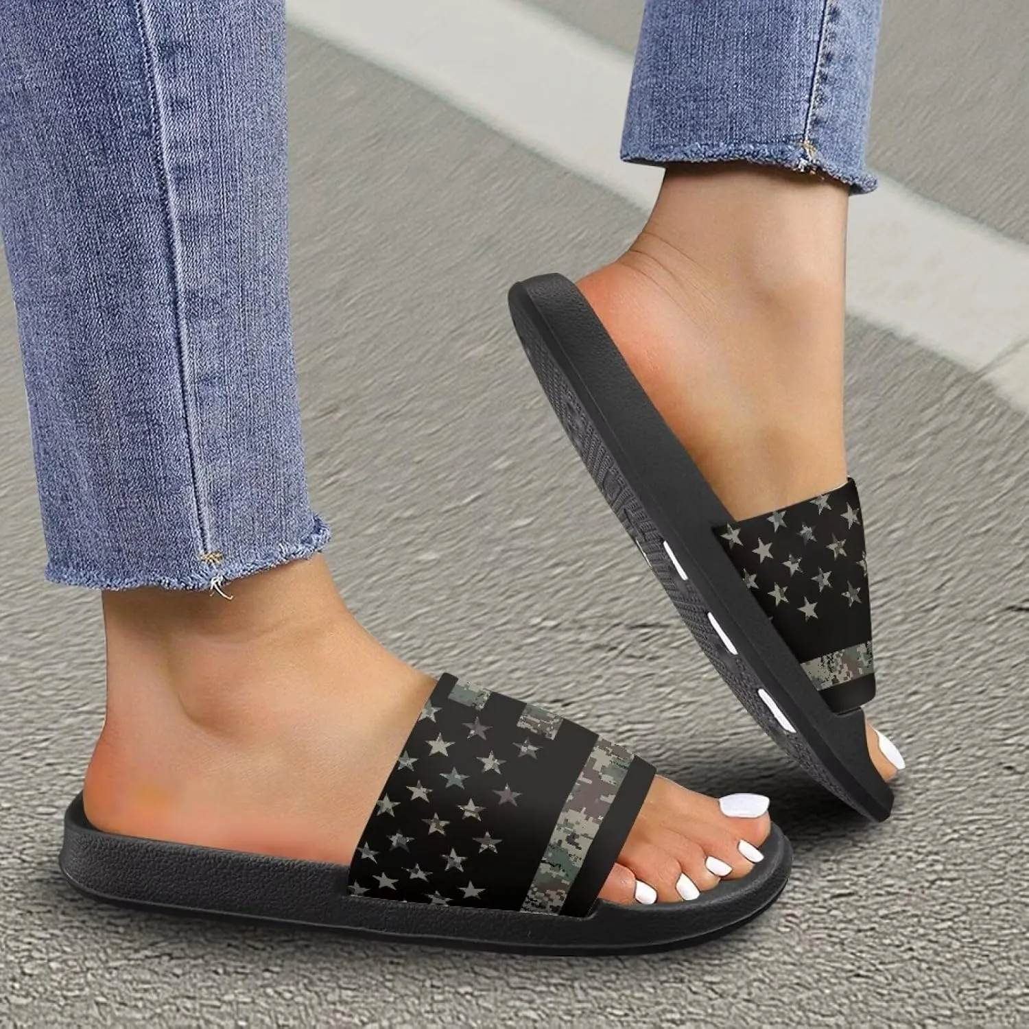 Custom Pillow Slippers for Women Men Non Slip Quick Drying Shower Slides Bathroom Sandals Cushion Thick Sole