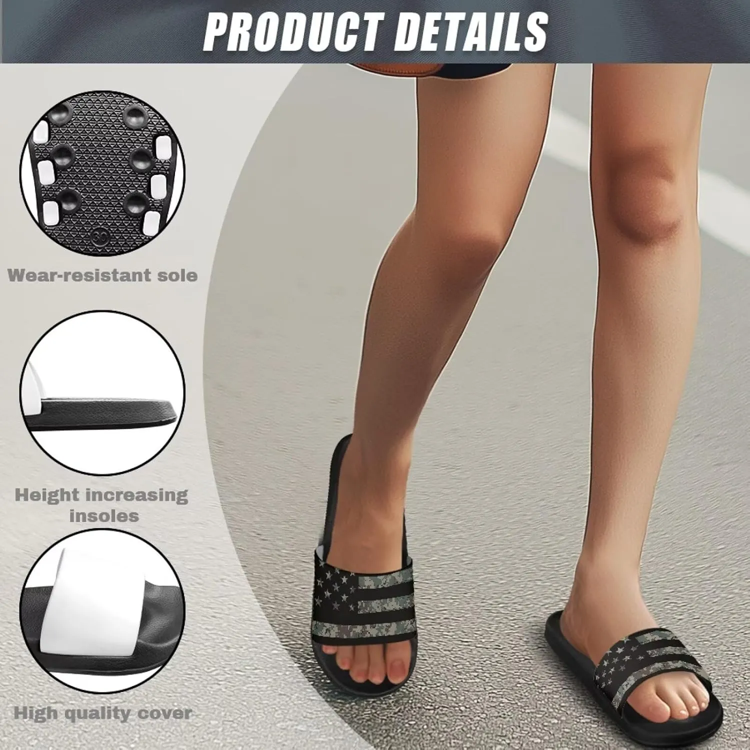 Custom Pillow Slippers for Women Men Non Slip Quick Drying Shower Slides Bathroom Sandals Cushion Thick Sole