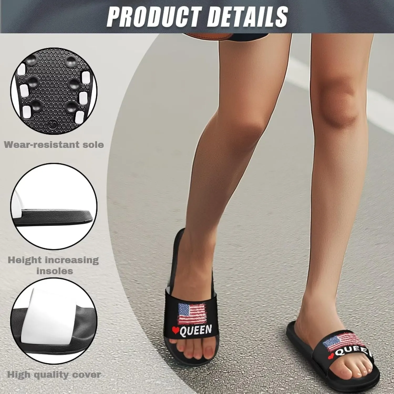 Custom Pillow Slippers for Women Men Non Slip Quick Drying Shower Slides Bathroom Sandals Cushion Thick Sole