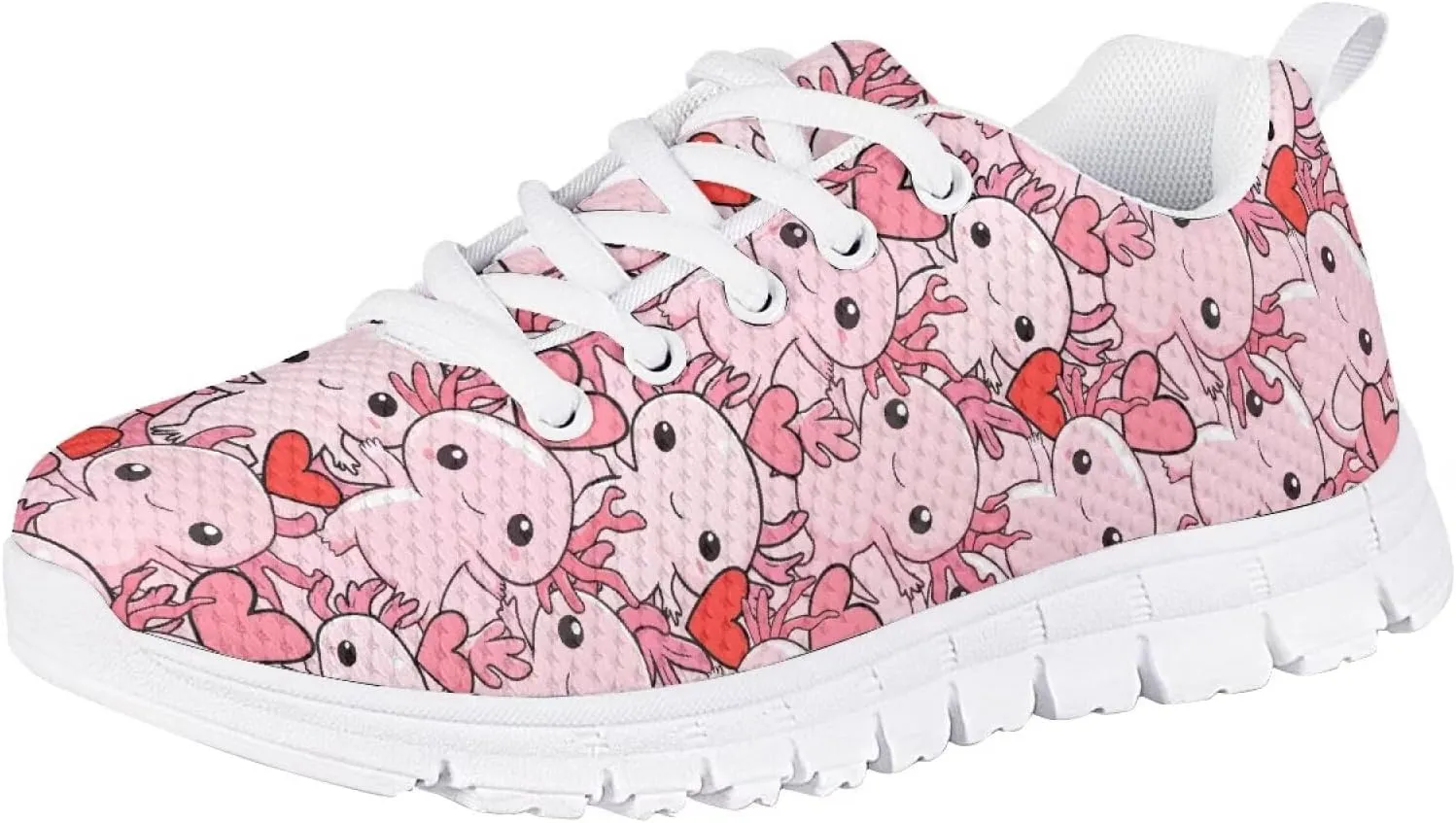Cute Axolotl Girls Running Shoes Trendy Sneakers for Kids Athletic Shoes