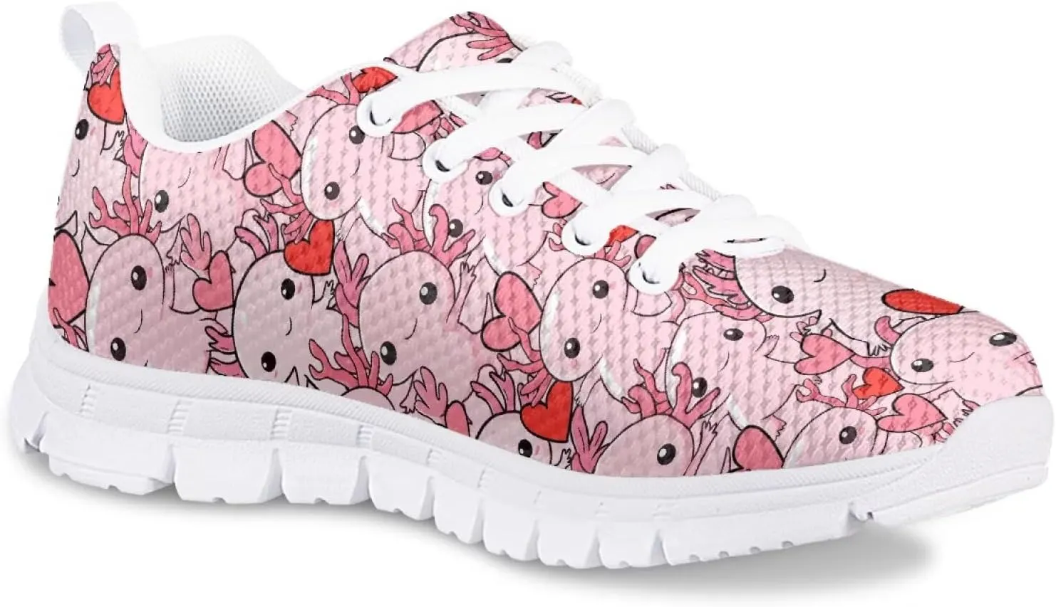 Cute Axolotl Girls Running Shoes Trendy Sneakers for Kids Athletic Shoes