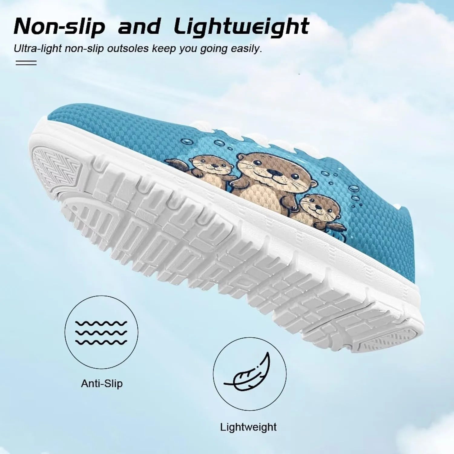 Cute Axolotl Girls Running Shoes Trendy Sneakers for Kids Athletic Shoes