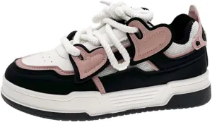 Cute Heart Platform Shoes, Stylish Chunky Sneakers for Women, Thick Soled Shoes, Aesthetic Shoes for Outdoor Walking