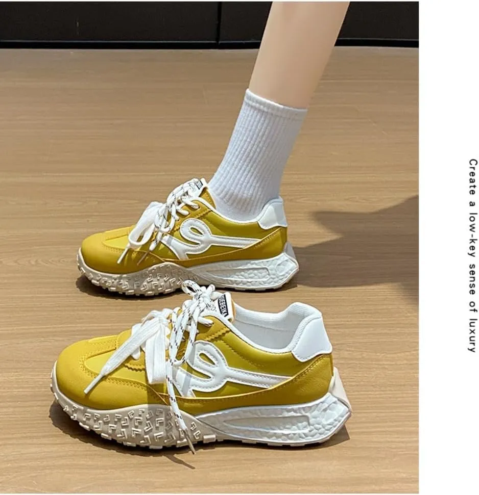 Cutecore Shoes Dual Laces Y2K Kawaii Sneakers Casual Tennis Gym Fitness Outdoor Hiking Comfortable Chunky Platform for Women Trendy Preppy Back To School Gift for Girls Granddaughter Travel Outfit
