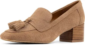 Donald Pliner Women's Kressida Dress Loafers, 2" Block Heels for Women, Slip-On Heels for Women
