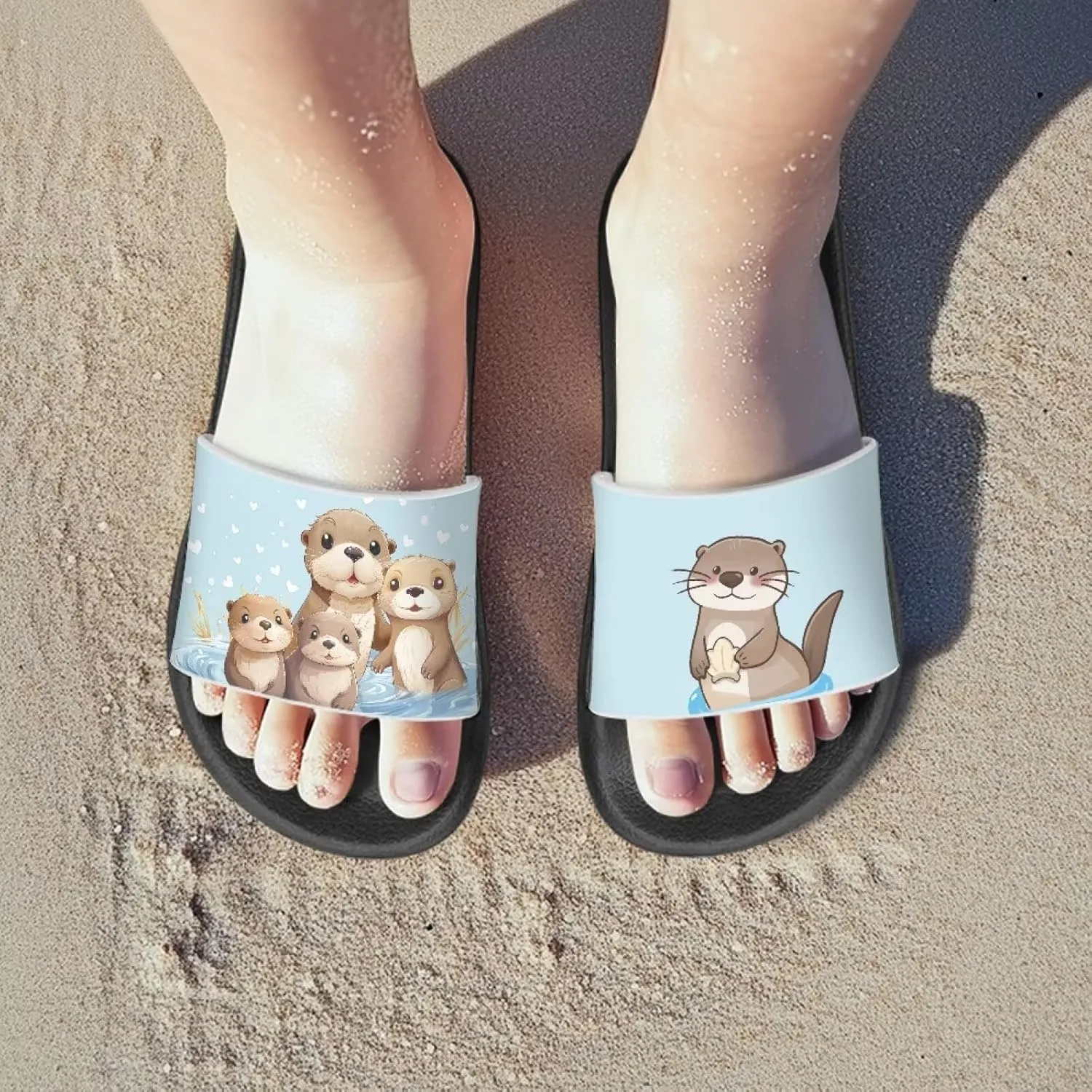 Doojoayie Summer Slide Sandals for Kids Girls Non-Slip EVA Outdoor Play Shoes