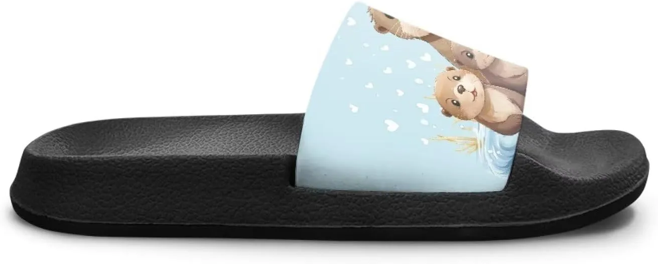 Doojoayie Summer Slide Sandals for Kids Girls Non-Slip EVA Outdoor Play Shoes