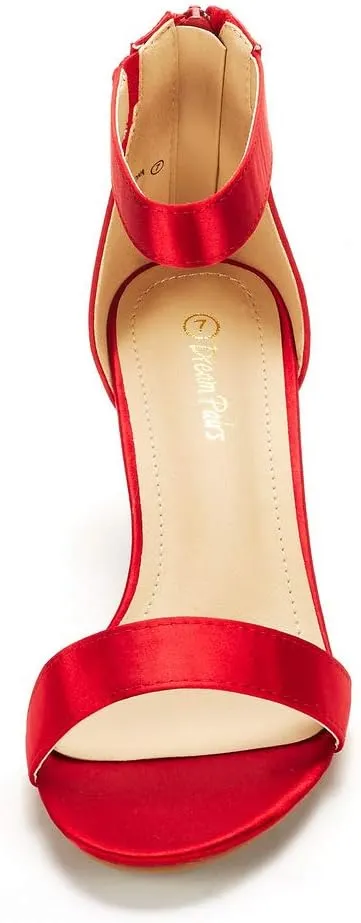 DREAM PAIRS Women's Fiona Fashion Stilettos Open Toe Pump Heeled Sandals
