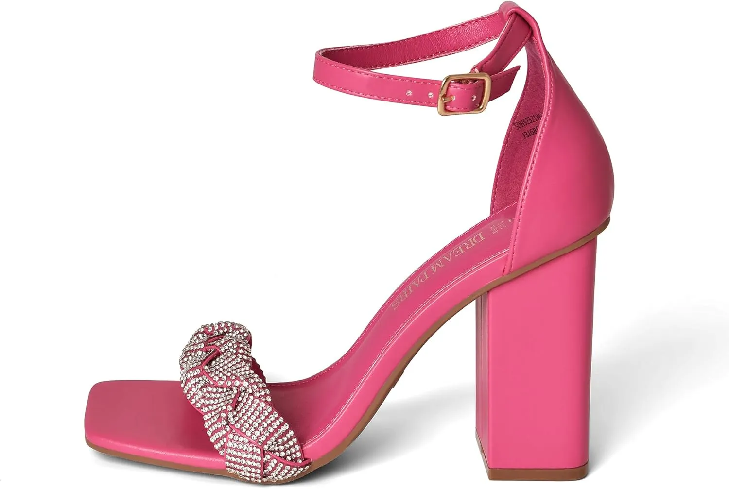 DREAM PAIRS Women's Heels for Women Braided Open Toe Ankle Strap High Block Chunky Heel Sandals Party Wedding Dress Pumps Shoes