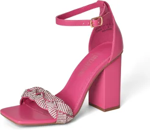 DREAM PAIRS Women's Heels for Women Braided Open Toe Ankle Strap High Block Chunky Heel Sandals Party Wedding Dress Pumps Shoes