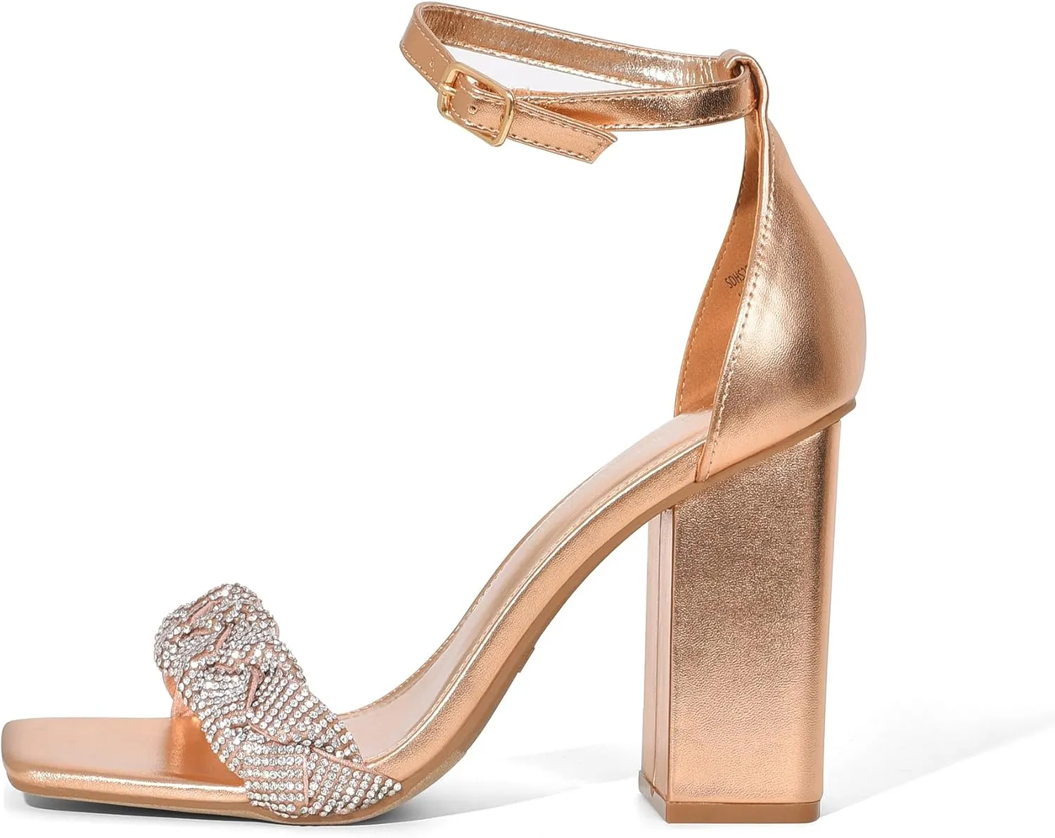 DREAM PAIRS Women's Heels for Women Braided Open Toe Ankle Strap High Block Chunky Heel Sandals Party Wedding Dress Pumps Shoes