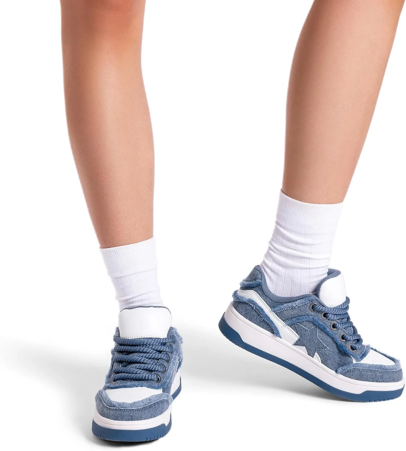 DREAM PAIRS Women's Sneakers Walking Lace-Up Comfortable Casual Rube Flat Low-Top Fashion Sneakers Shoes.