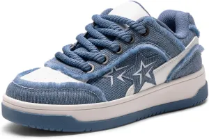 DREAM PAIRS Women's Sneakers Walking Lace-Up Comfortable Casual Rube Flat Low-Top Fashion Sneakers Shoes.