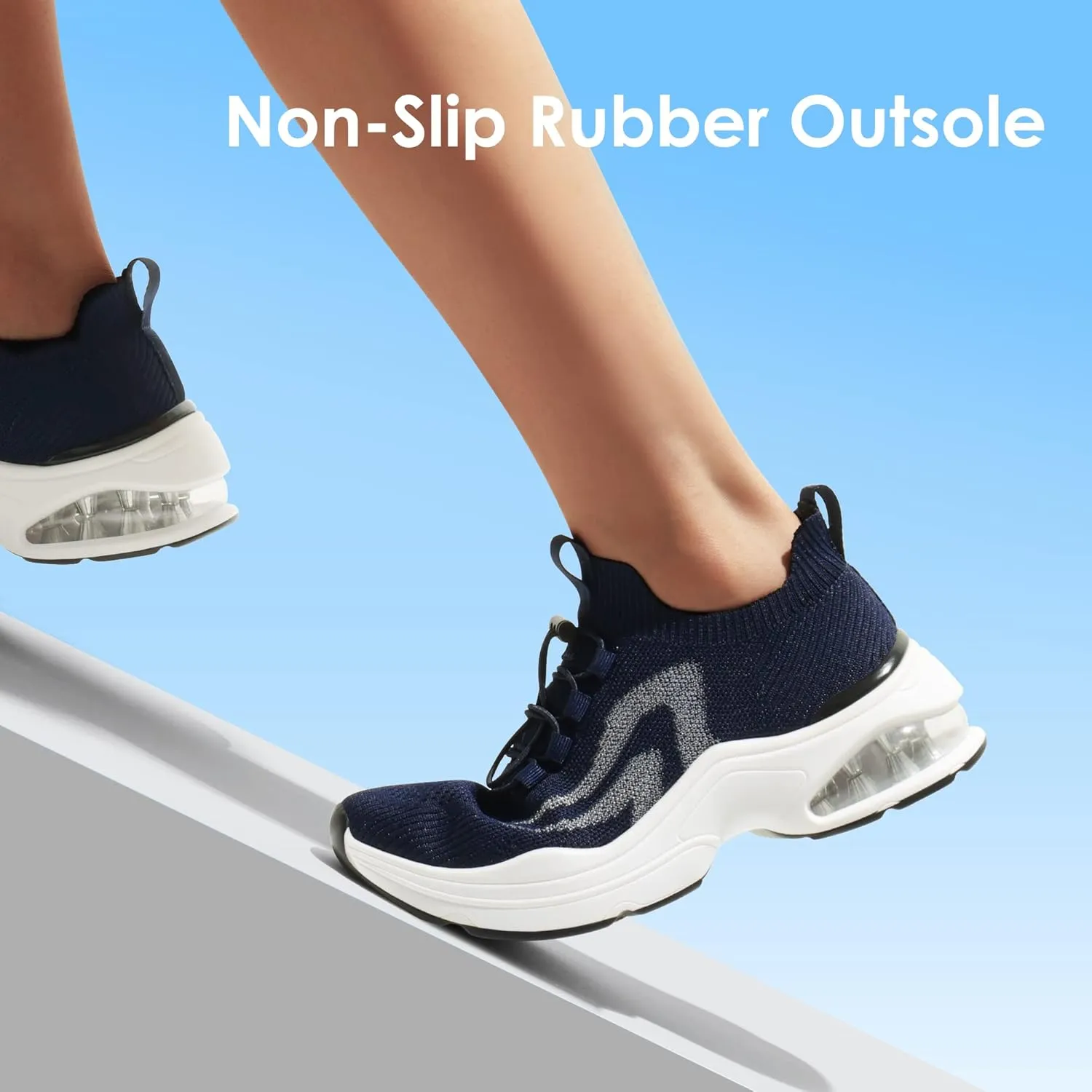 DREAM PAIRS Women's Walking Sneakers, Slip-on Air Cushion Nori Slip Resistant Tennis Casual Gym Workout Chas Nurse Restaurant Work Shoes