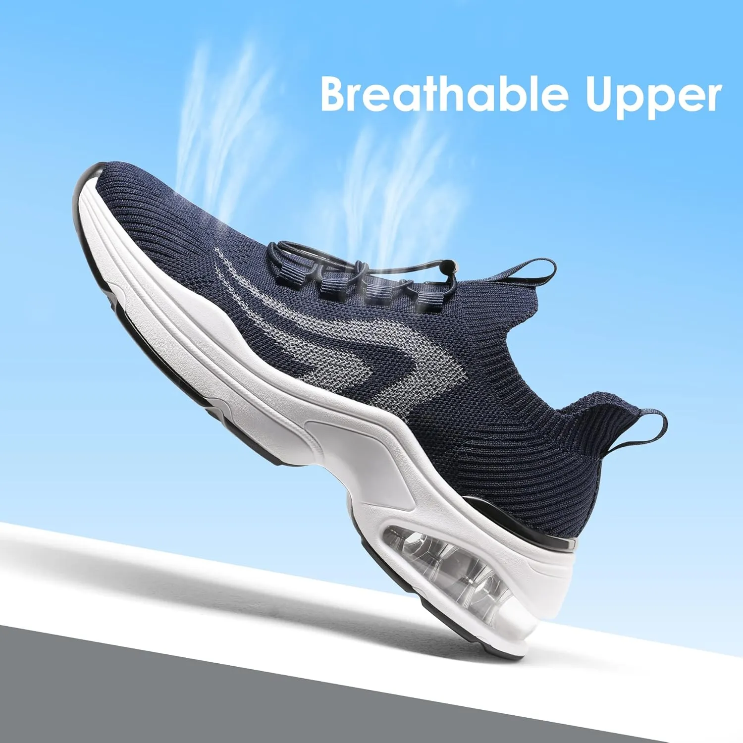 DREAM PAIRS Women's Walking Sneakers, Slip-on Air Cushion Nori Slip Resistant Tennis Casual Gym Workout Chas Nurse Restaurant Work Shoes