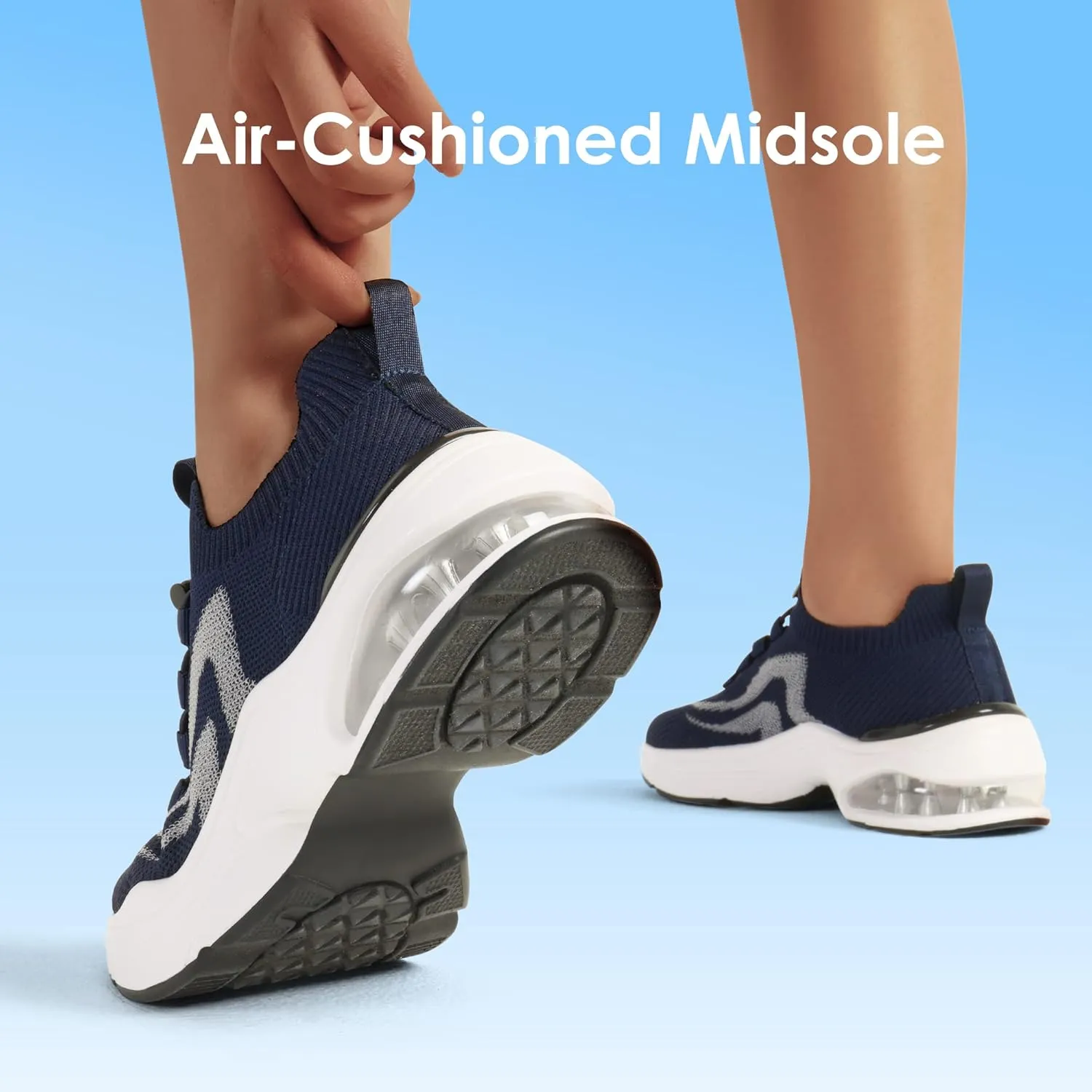 DREAM PAIRS Women's Walking Sneakers, Slip-on Air Cushion Nori Slip Resistant Tennis Casual Gym Workout Chas Nurse Restaurant Work Shoes