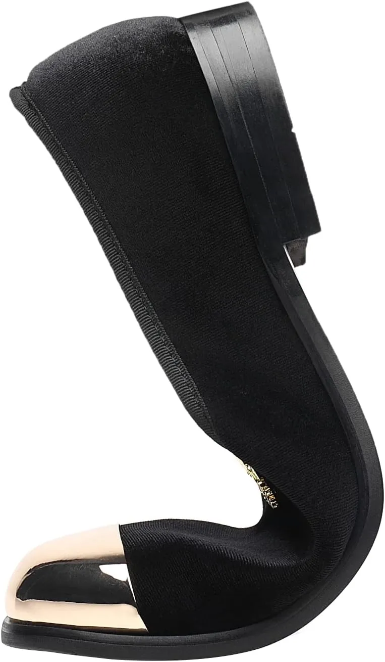 ELANROMAN Men's Loafers Gold Buckle Fashion Handmade Wedding Party Prom Shoes