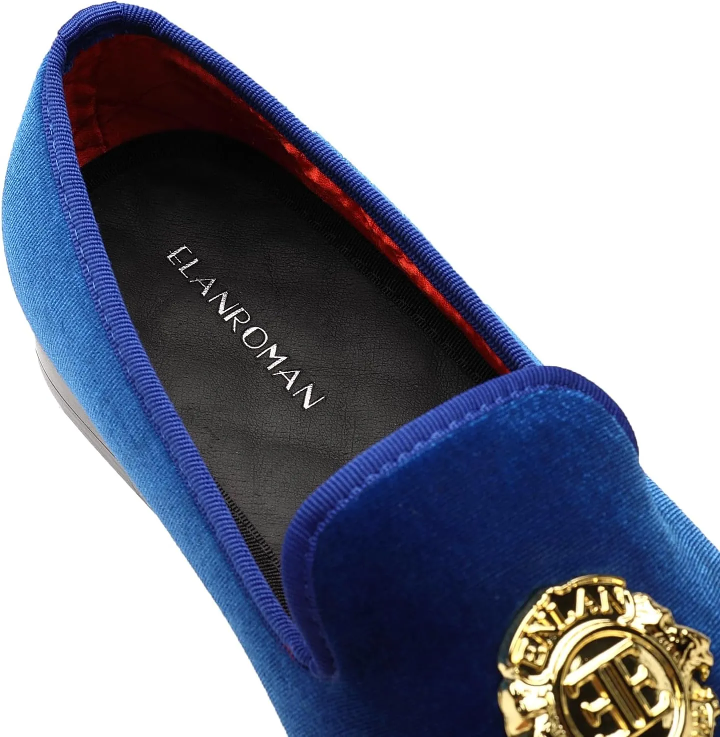 ELANROMAN Men's Velvet Loafers Dress Fashion Wedding Party Prom Shoes