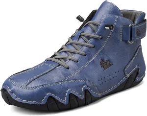 Explorer Waterproof Lightweight Mens Outdoor Shoes for Hiking Italian Handmade Suede High Top Boots Non-Slip Barefoot Ankle Boots