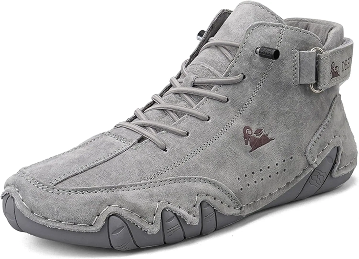 Explorer Waterproof Lightweight Mens Outdoor Shoes for Hiking Italian Handmade Suede High Top Boots Non-Slip Barefoot Ankle Boots