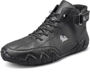 Explorer Waterproof Lightweight Mens Outdoor Shoes for Hiking Italian Handmade Suede High Top Boots Non-Slip Barefoot Ankle Boots