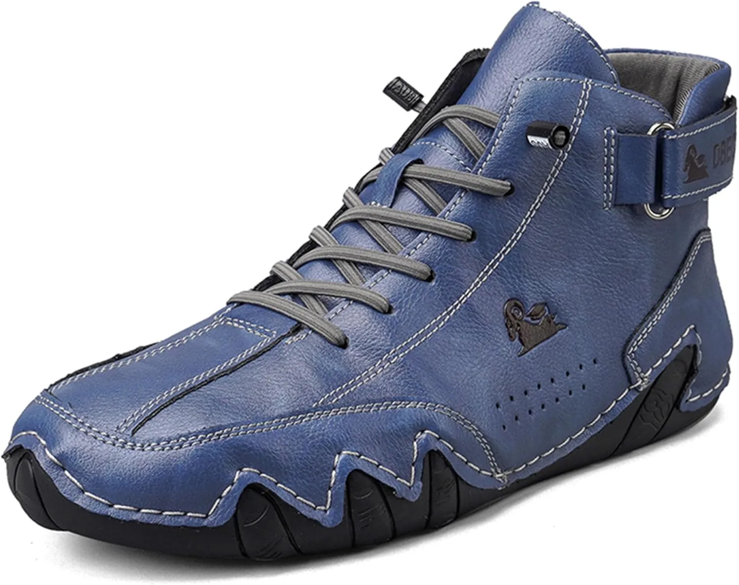 Explorer Waterproof Lightweight Mens Outdoor Shoes for Hiking Italian Handmade Suede High Top Boots Non-Slip Barefoot Ankle Boots