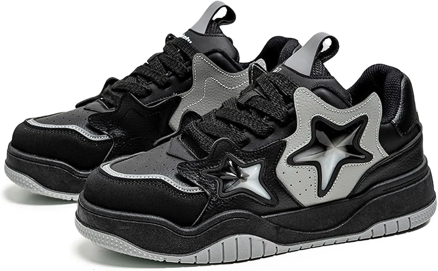 Exusiai Chunky Sneakers for Men Fashion Design Star Y2K Shoes Comfortable Skateboard Walking Platform Dad Shoes White/Black/Green
