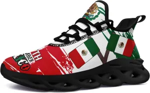 Fashion Mexico Flag Sneakers for Men Women Mesh Lightweight Breathable Stylish Mexican Sports Athletic Shoes