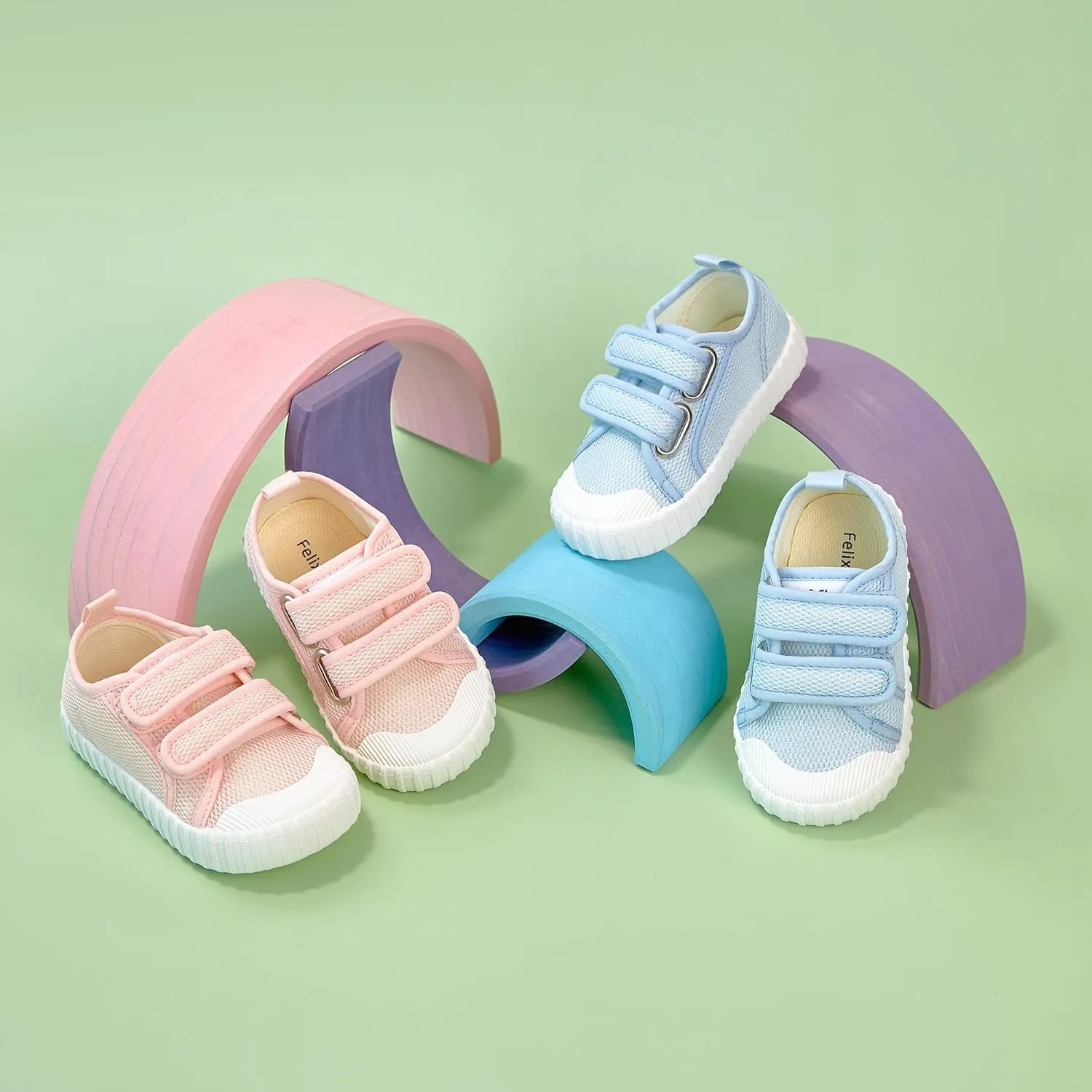 Felix & Flora Toddler/Little Kid Girls Running Shoes Sports Sneakers Princess Casual Glitter Shoes.