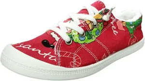 Festive Christmas-Themed Canvas Sneakers for Cheerful, Fashionable Young Girls