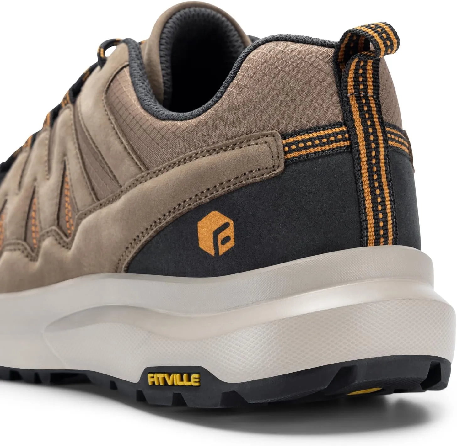 FitVille Men's Wide Hiking Shoes for Men Go Walking Hiking Shoes Trekking Trails Sneakers with Arch Support