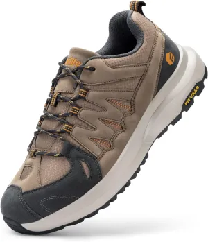 FitVille Men's Wide Hiking Shoes for Men Go Walking Hiking Shoes Trekking Trails Sneakers with Arch Support