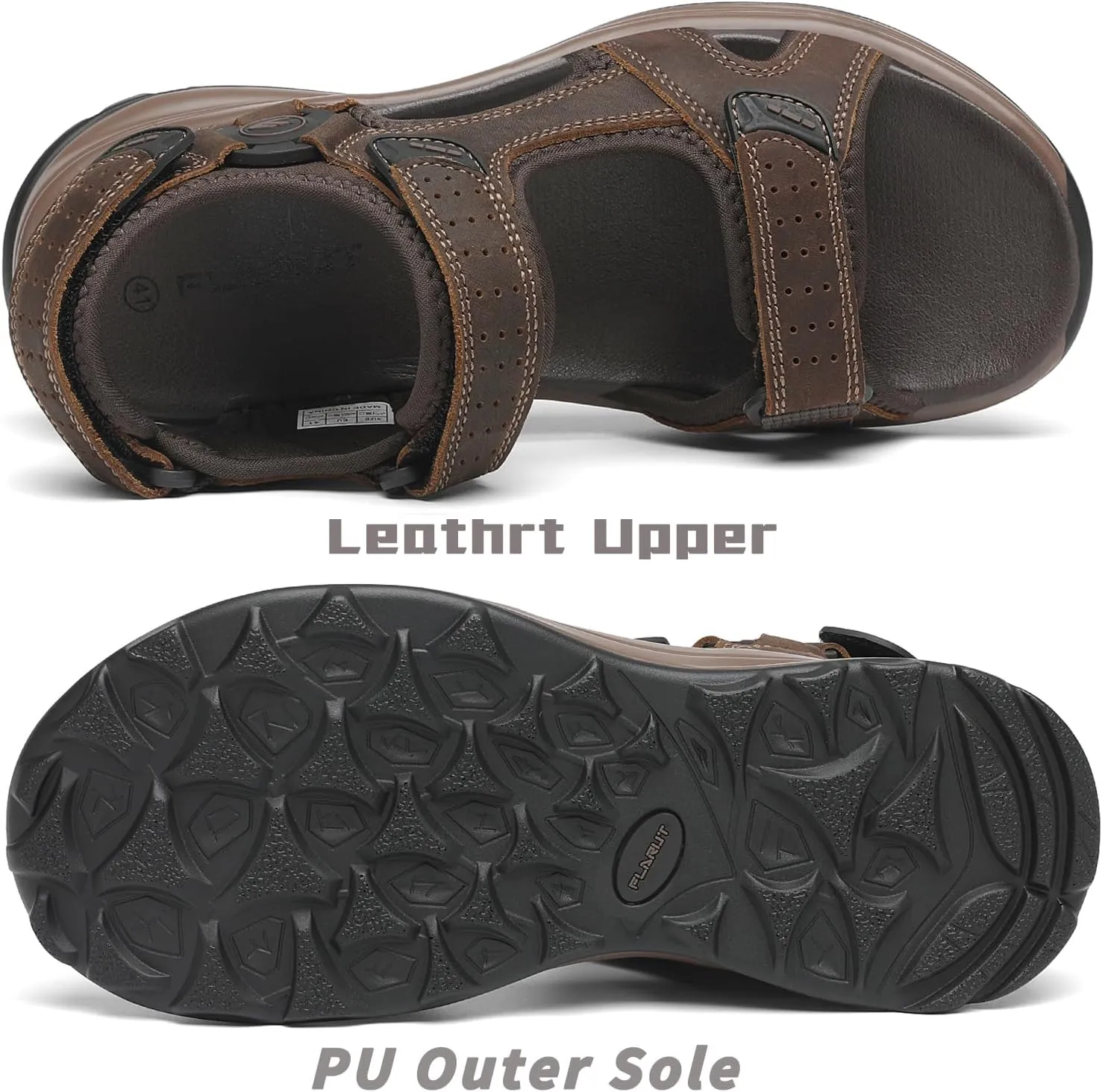 FLARUT Men's Sport Sandals Outdoor Hiking Sandal Open Toe Walking Sandals for Summer Beach Water Shoes