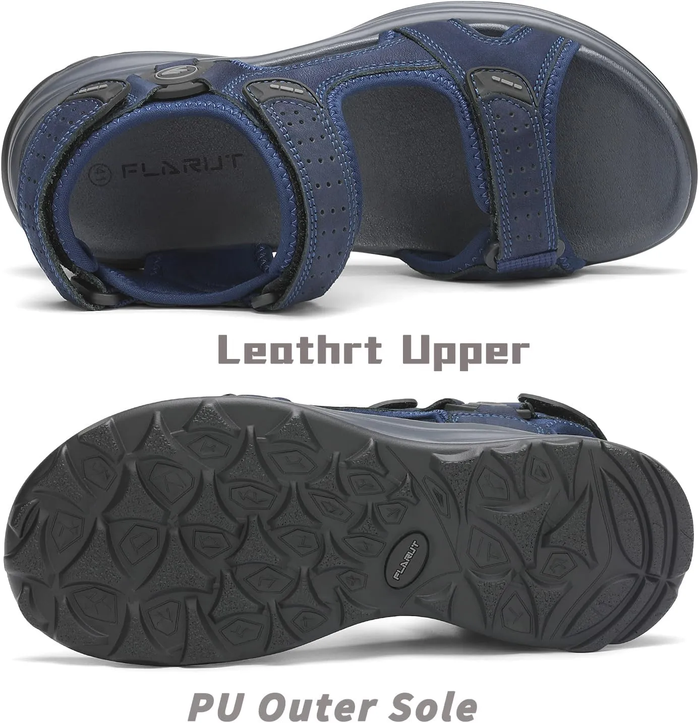 FLARUT Men's Sport Sandals Outdoor Hiking Sandal Open Toe Walking Sandals for Summer Beach Water Shoes