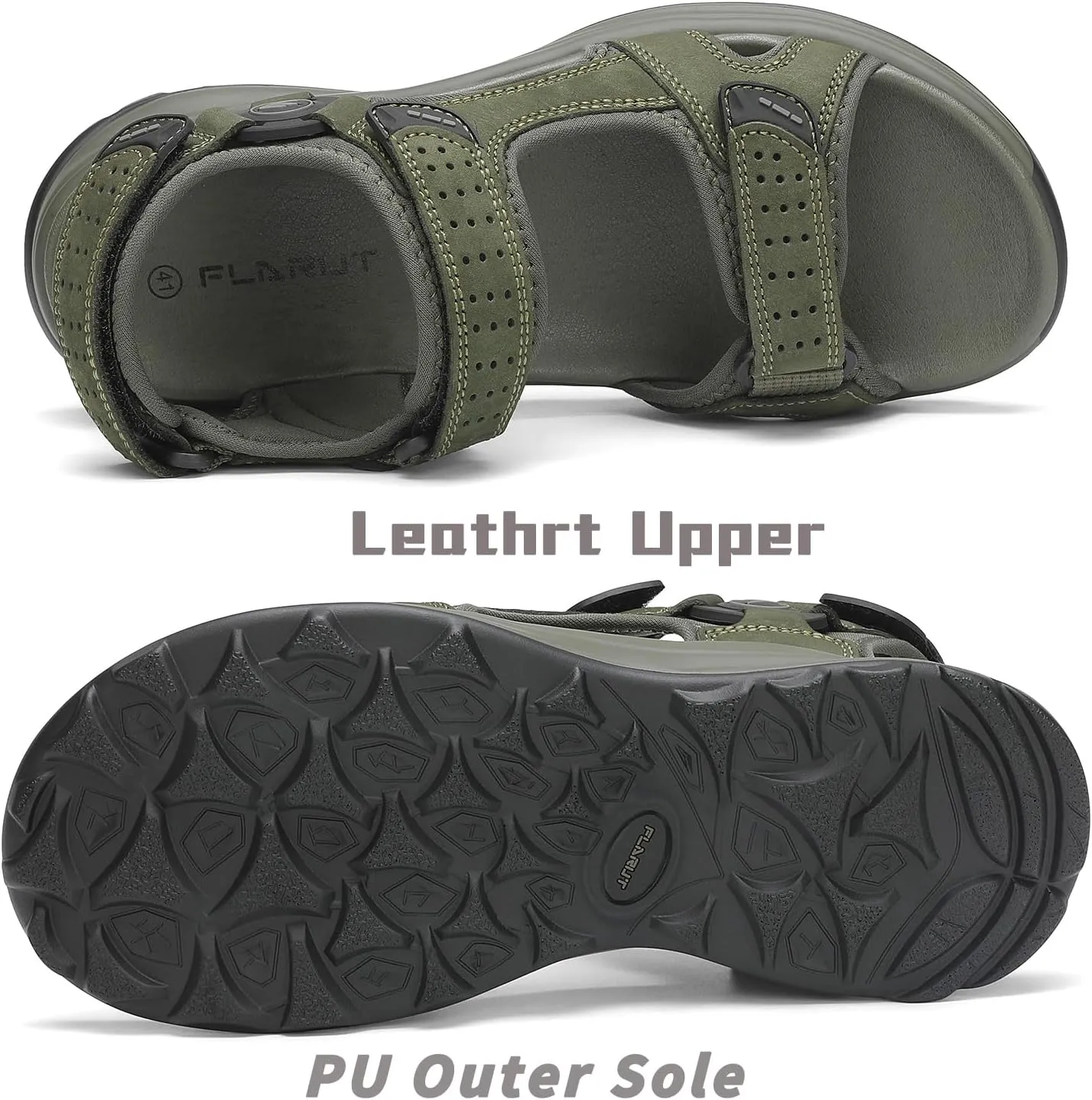 FLARUT Men's Sport Sandals Outdoor Hiking Sandal Open Toe Walking Sandals for Summer Beach Water Shoes