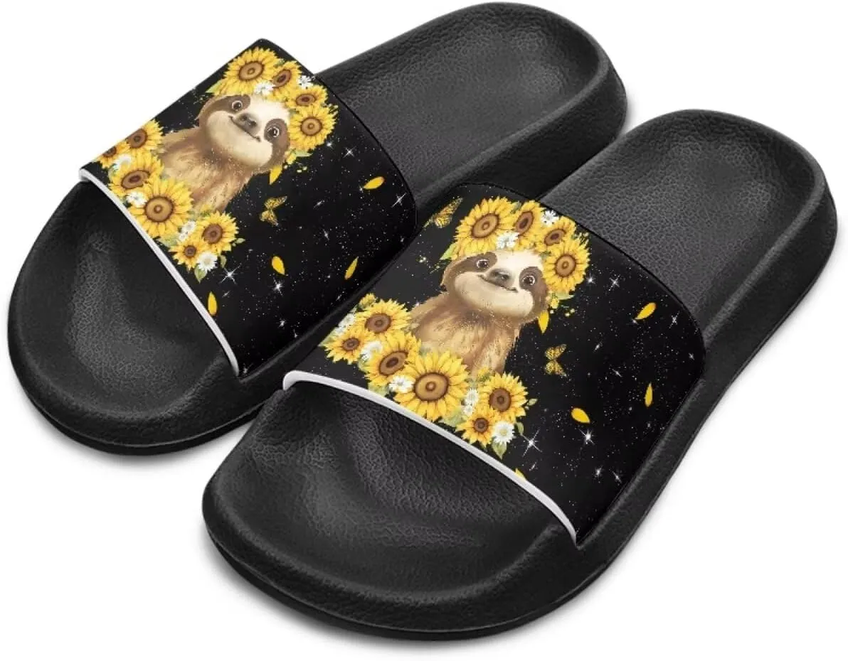 Forchrinse Animal Print Sandals for Girls Boys Summer Beach Slippers Lightweight Non Slip Pool Shower Water Shoes