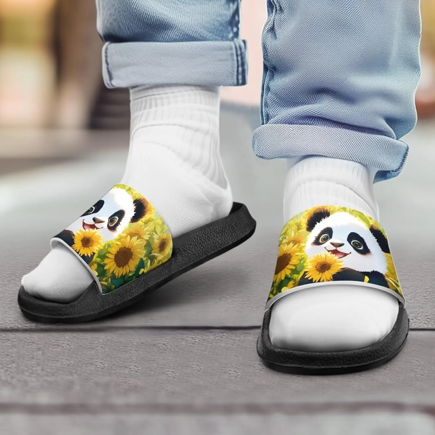 Forchrinse Kids Slippers for Grils Summer Slip on Beach Pool Sandals Kids House Shower Shoes with Arch Support