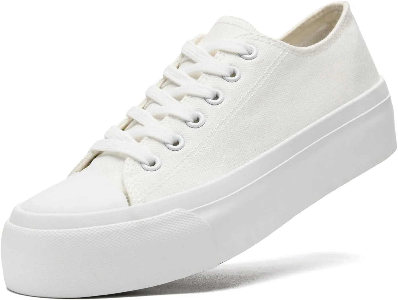 FUUPNN Platform Sneakers Canvas Fashion Lace Up Classic Casual Walking Shoes High Tops Canvas Shoes Casual Tennis Shoes