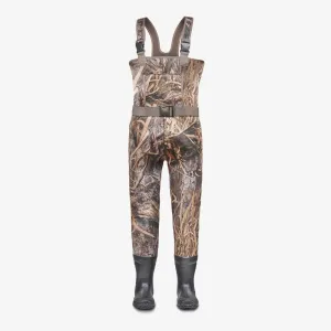 Gator Waders Youth Neoprene Waders| Fishing Offroading Hunting All-Terrain Comfortable Chest Waders for Kids w/Rubber Boots