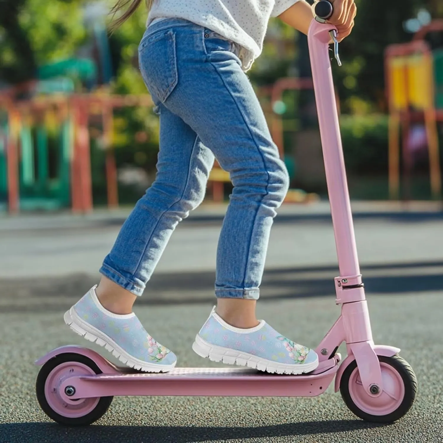 Girls Eater Bunny Shoes Cute Kids Running Shoes Trendy Slip On Sneakers