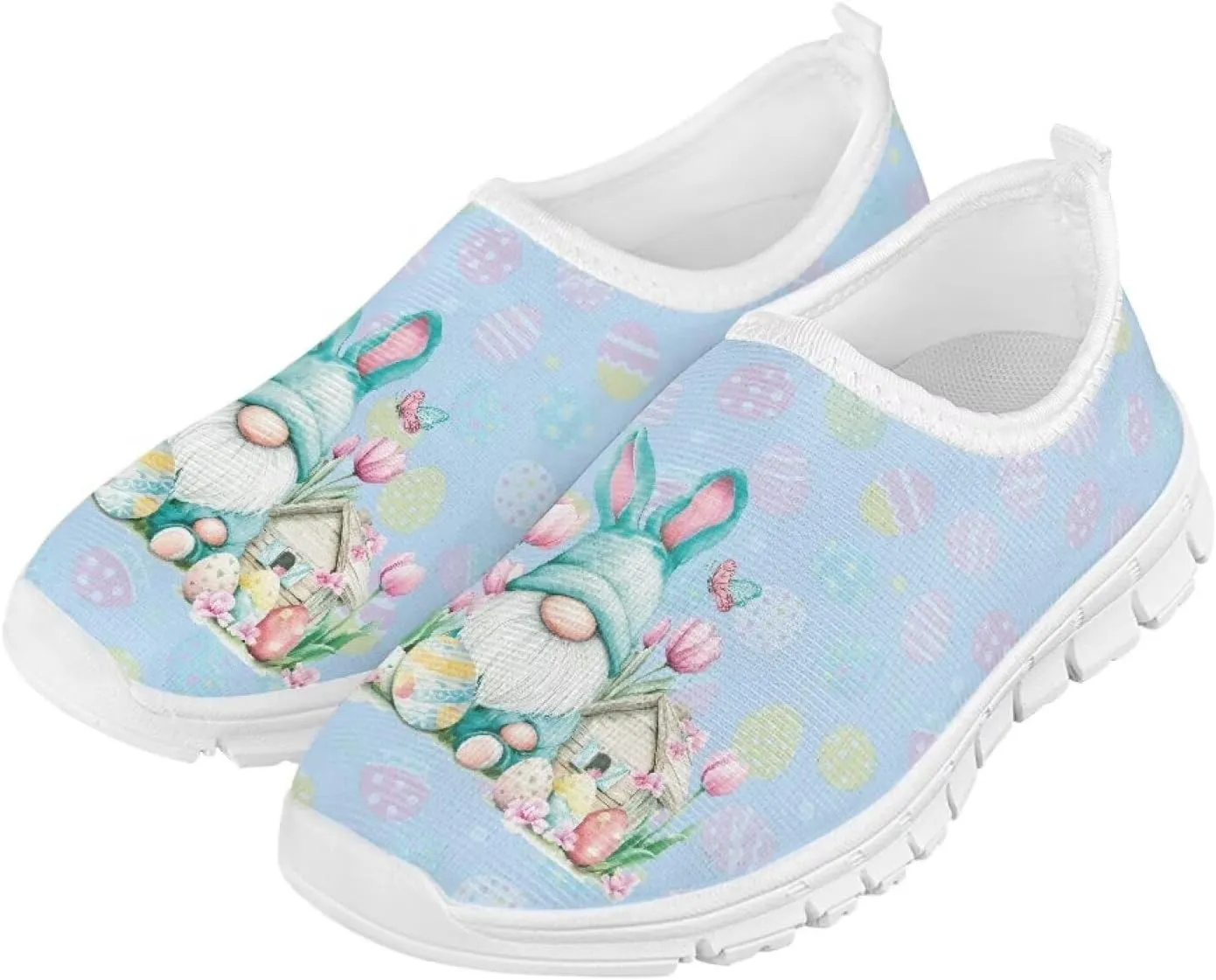 Girls Eater Bunny Shoes Cute Kids Running Shoes Trendy Slip On Sneakers