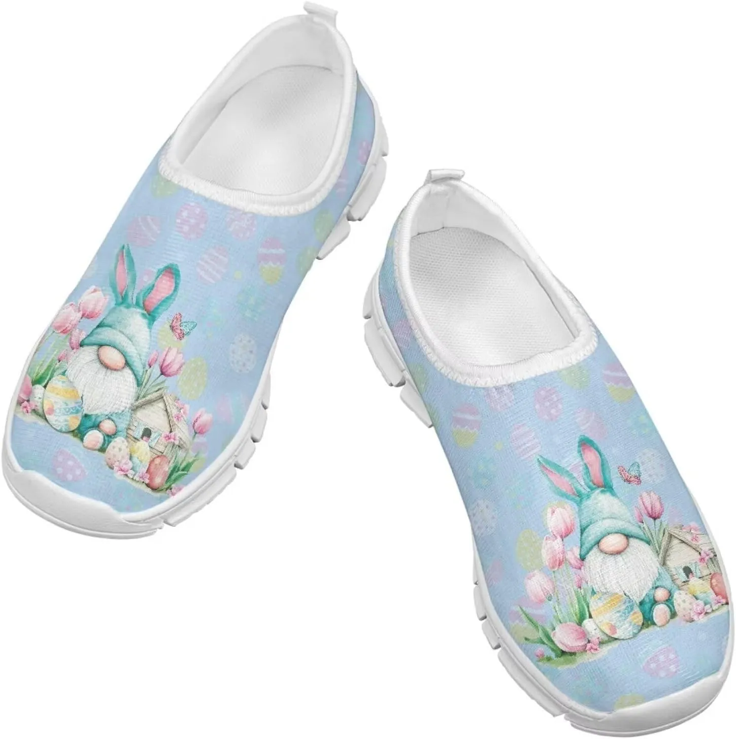 Girls Eater Bunny Shoes Cute Kids Running Shoes Trendy Slip On Sneakers