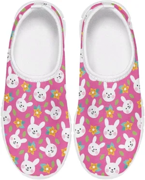 Girls Eater Bunny Shoes Cute Kids Running Shoes Trendy Slip On Sneakers