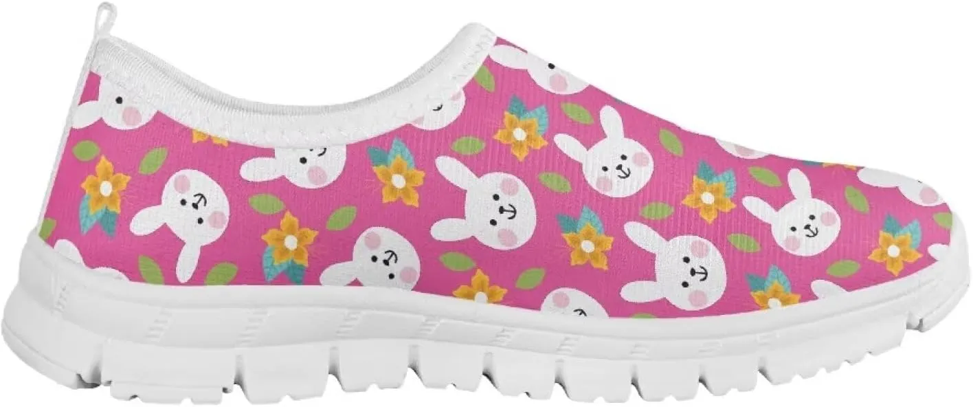 Girls Eater Bunny Shoes Cute Kids Running Shoes Trendy Slip On Sneakers