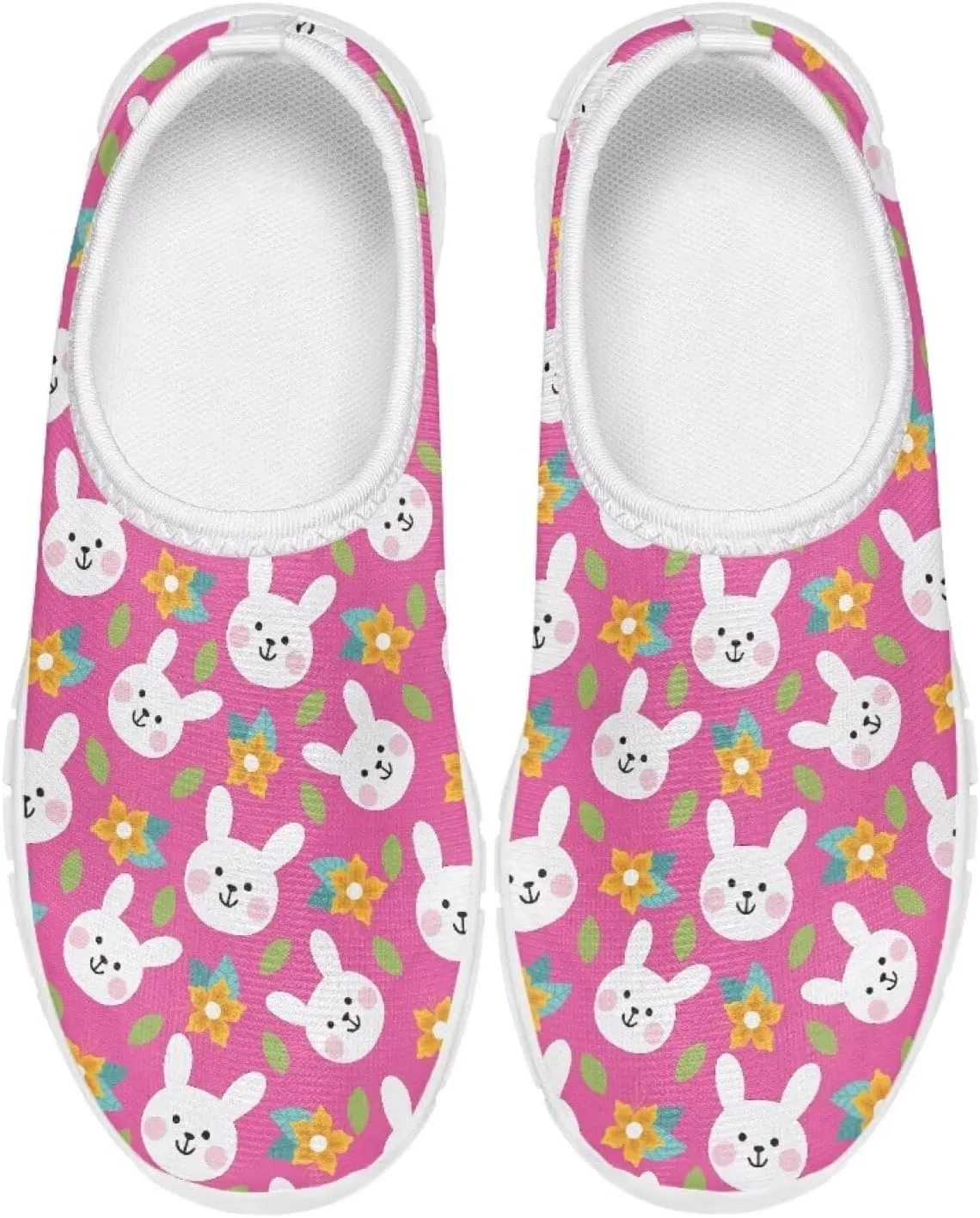 Girls Eater Bunny Shoes Cute Kids Running Shoes Trendy Slip On Sneakers