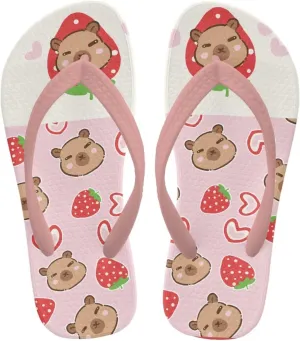 Girls Flip Flops Kids Sandals Summer Beach Flip Flops Indoor Outdoor Slippers Comfort Travel Shower Shoes